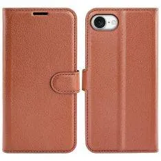 iPhone 16e - Læder cover / pung - Brun