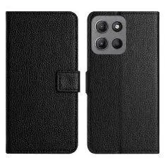 Motorola G15 4G / Moto G15 Power - Læder cover / pung - Sort