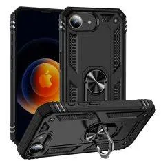 iPhone 17e / 16e - Shockproof håndværker cover m/ Kickstand - Sort