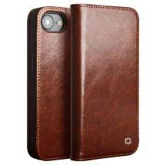 iPhone 17e / 16e - QIALINO Classic ægte læder cover / pung - Brun