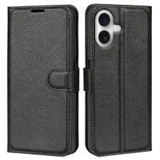 iPhone 17 - Læder cover / pung - Sort