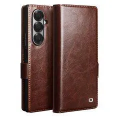 Samsung Galaxy Z Fold7 - QIALINO Classic  ægte læder cover - Mørk brun