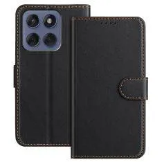 Motorola G86 5G - Læder cover med kortholdere - Sort