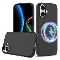 iPhone 17 - Magnetisk silikone cover - Magsafe kompatibel - Sort