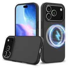iPhone 17 Pro - Magnetisk silikone cover - Magsafe kompatibel - Sort
