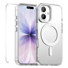 iPhone 17 - Magnetisk magsafe kompatibel cover - Inkl. Hærdet beskyttelsesglas - Hvid