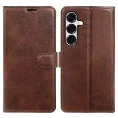 Samsung Galaxy S25 Plus - Vintage læder cover / pung - Brun