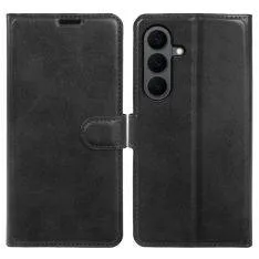 Samsung Galaxy S26 Plus - Vintage læder cover / pung - Sort