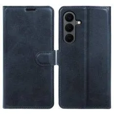 Samsung Galaxy S26 Plus - Vintage læder cover / pung - Blå