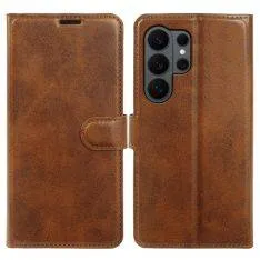 Samsung Galaxy S26 Ultra - Vintage læder cover / pung - Brun