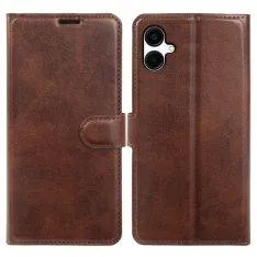 Samsung Galaxy A07 5G / 4G - Vintage læder cover / pung - Mørk brun