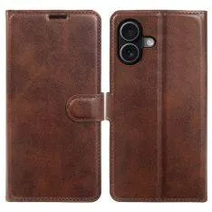iPhone 17 - Vintage læder cover / pung - Mørk brun