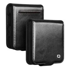 Samsung Galaxy Z Flip8 - QIALINO Classic ægte læder cover - Sort