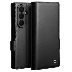 Samsung Galaxy Z Fold8 Ultra - QIALINO Slim ægte læder cover med magnetlukning - Sort