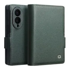 Samsung Galaxy Z Fold8 - QIALINO Slim ægte læder cover med magnetlukning - Cyan