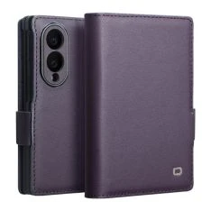 Samsung Galaxy Z Fold8 - QIALINO Slim ægte læder cover med magnetlukning - Lilla