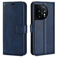 OnePlus 11 5G - Retro læder cover / Pung - Blå