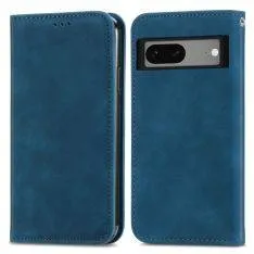 Google Pixel 7a - Flip magnetisk læder cover - Blå