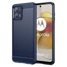 Motorola Moto G73 5G - Gummi cover - Børstet design - Blå