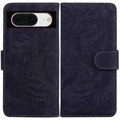 Google Pixel 8 - Læder cover - Printet design - Sort