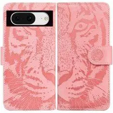 Google Pixel 8 - Læder cover - Printet design - Pink