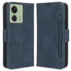 Motorola Edge 40 5G - Læder cover / pung - Aftagelig kortholder - Blå