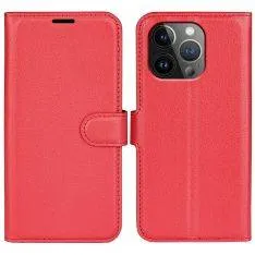 iPhone 15 Pro - Læder cover / pung - Rød