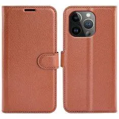 iPhone 15 Pro - Læder cover / pung - Brun