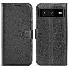 Google Pixel 8 - Læder cover / pung - Sort