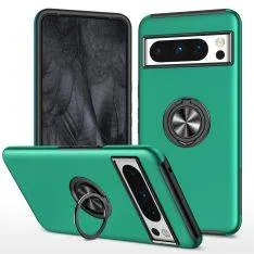 Google Pixel 8 Pro - Shockproof Hybrid cover med kickstand - Dybgrøn