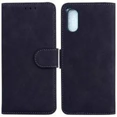 Sony Xperia 5 V - Læder cover med kortholdere - Sort