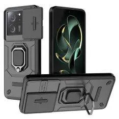 Xiaomi 13T / 13T Pro - SLIDE Hybrid cover med kickstand - Sort