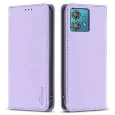 Motorola Edge 40 Neo 5G - BINFEN Slim læder cover - Lilla