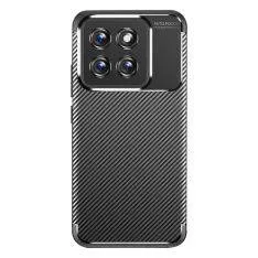 Xiaomi 14 - Gummi cover i Carbon design - Sort