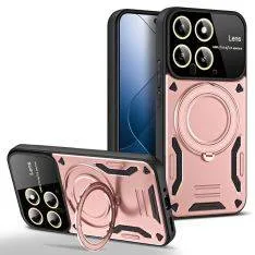 Xiaomi 14 - Shockproof Hybrid cover - Roterbar kickstand - Rosa guld