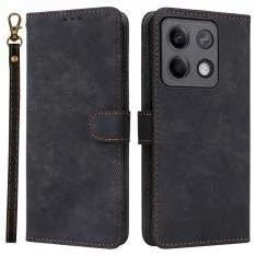 Xiaomi Redmi Note 13 5G - RFID læder cover / pung - Aftagelig strop - Sort
