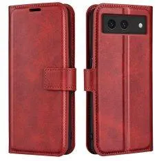 Google Pixel 8a - Læder cover / pung - Rød