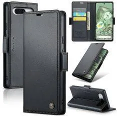 Google Pixel 8a - CASEME RFID læder cover - Sort