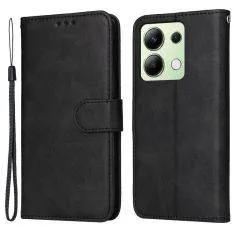 Xiaomi Redmi Note 13 4G - Læder cover / pung - Aftagelig strop - Sort