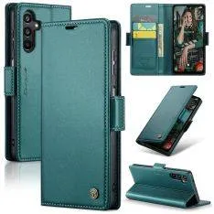 Samsung Galaxy A15 - CASEME RFID læder cover - Grøn