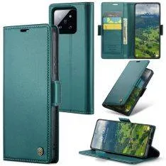 Xiaomi 14 - CASEME RFID læder cover - Grøn