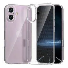 iPhone 16 - Shockproof gummi cover - Transparent
