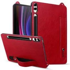 Samsung Galaxy Tab S11 Ultra - Slim læder cover med kickstand - Rød