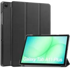 Samsung Galaxy Tab A11 Plus / A9 Plus - Tri-fold læder cover - Sort
