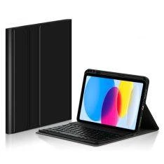 iPad 11 A16 (2025) / iPad 10.9 (2022) - Bluetooth/trådløs Tastatur DANSK layout m/aftagelig etui/cover - Sort