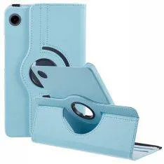Samsung Galaxy Tab A9 8.7" / Tab A11 8.7" - Læder cover 360 grader roterbar - Lyseblå