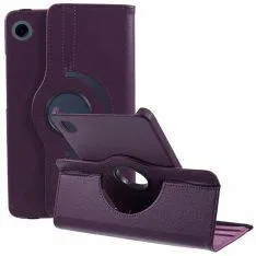 Samsung Galaxy Tab A9 8.7" / Tab A11 8.7" - Læder cover 360 grader roterbar - Lilla