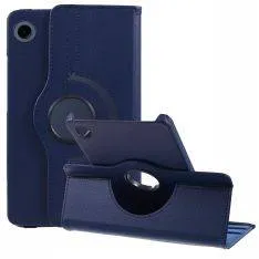 Samsung Galaxy Tab A9 8.7" / Tab A11 8.7" - Læder cover 360 grader roterbar - Mørkeblå
