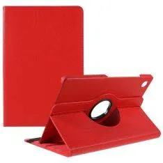 Samsung Galaxy Tab A9 Plus  / Tab A11 Plus - Læder cover 360 grader roterbar - Rød