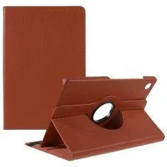 Samsung Galaxy Tab A9 Plus  / Tab A11 Plus - Læder cover 360 grader roterbar - Brun